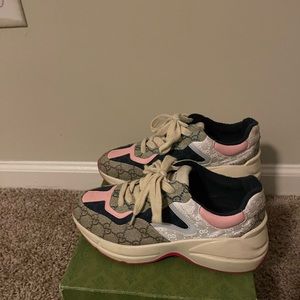 Gucci Women's Rython Multicolor GG Sneakers